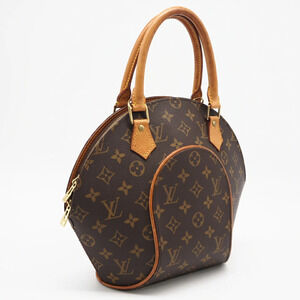 Louis Vuitton Monogram Canvas Ellipse Handbag Brown Leather